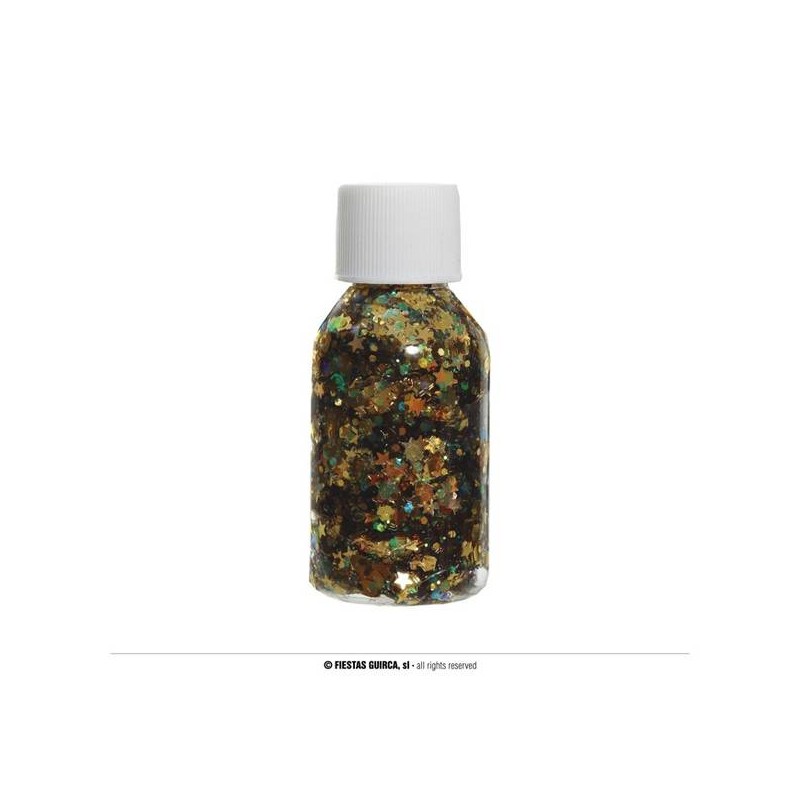 GEL CON STELLE GLITTER ORO