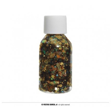 GEL CON STELLE GLITTER ORO