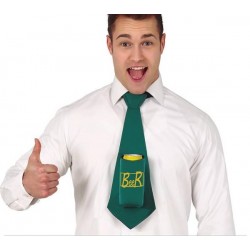 CRAVATTA VERDE CON TASCA PORTA BIRRA
