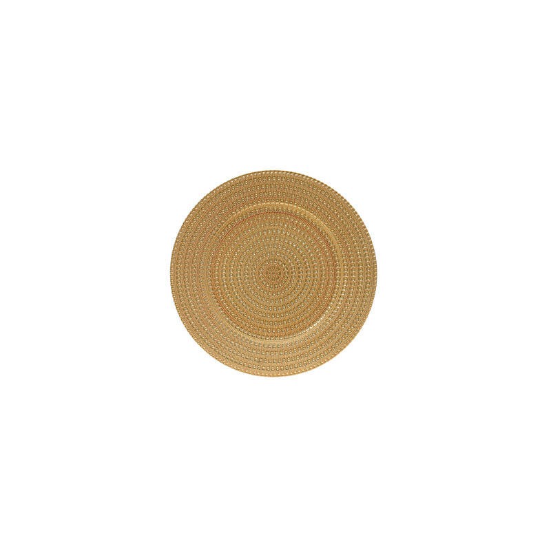 MAXI PIATTO PIANO CON RILIEVO ø33cm ORO