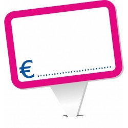 SEGNAPREZZI RETTANGOLO 10x11cm PVC C/PUNTA 10pz