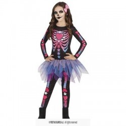 COSTUME BIMBA SCHELETRO PINK 5-6 anni