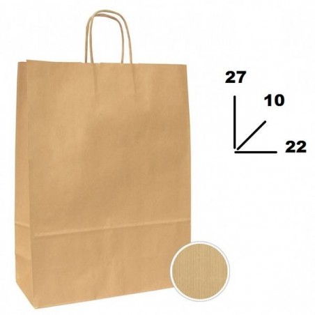 BORSA CARTA AVANA MIS.22+10x27cm