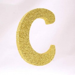 LETTERA POLISTIROLO GLITTER ORO mm120x90 C