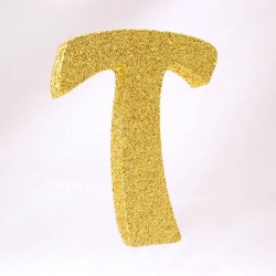 LETTERA POLISTIROLO GLITTER ORO mm120x90 T