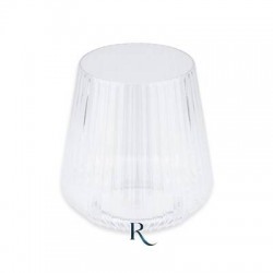 BICCHIERI TUMBLER RIUTILIZZABILI 360cc RIBBED CRYS 6pz