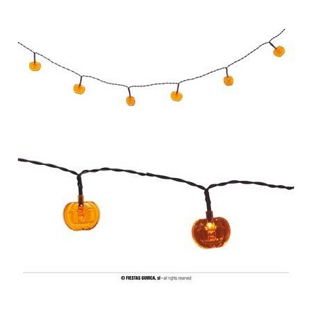 GHIRLANDA LED 10 ZUCCHE A PILE