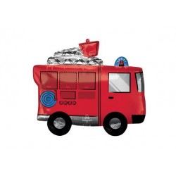 PALLONE MYLAR S/SHAPE CAMION POMPIERI 66x55cm