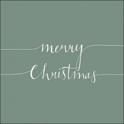 TOVAGLIOLI 33x33cm CHRISTMAS NOTE SAGE 20pz