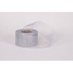 RETINA GLITTERATA mm50x20mt COL.101 ARGENTO