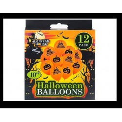 PALLONCINI IN LATTICE 10 HAPPY HALLOWEEN 12pz