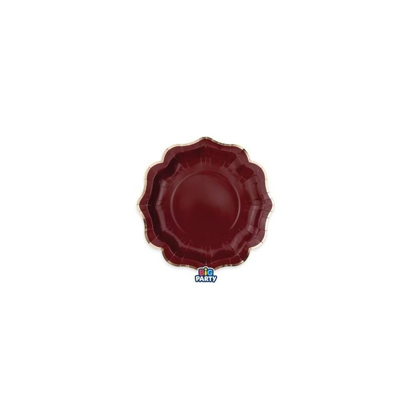 PIATTI DESSERT ø20cm HARMONY BORDEAUX GOLD 6pz