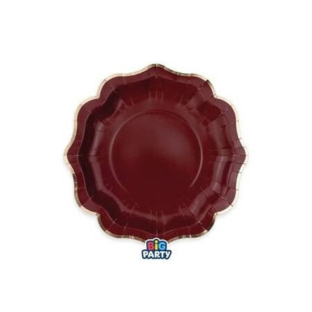 PIATTI DESSERT ø20cm HARMONY BORDEAUX GOLD 6pz