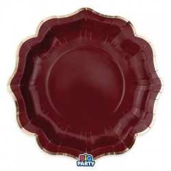 PIATTI MAXI ø30cm HARMONY BORDEAUX GOLD 6pz