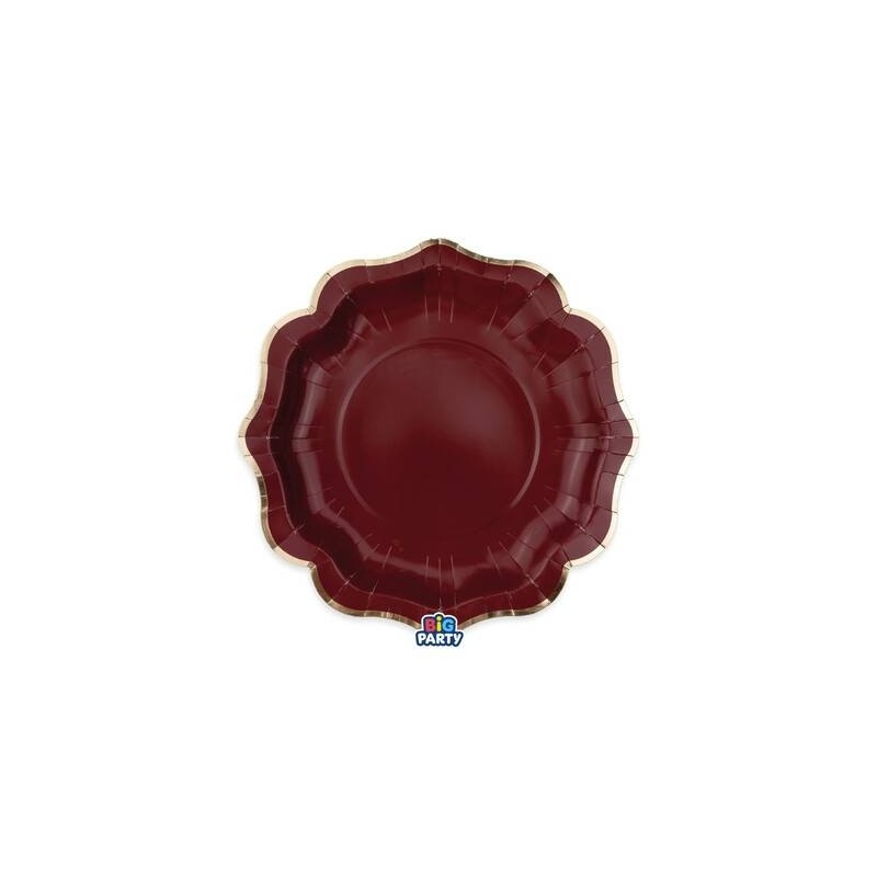 PIATTI MAXI ø30cm HARMONY BORDEAUX GOLD 6pz