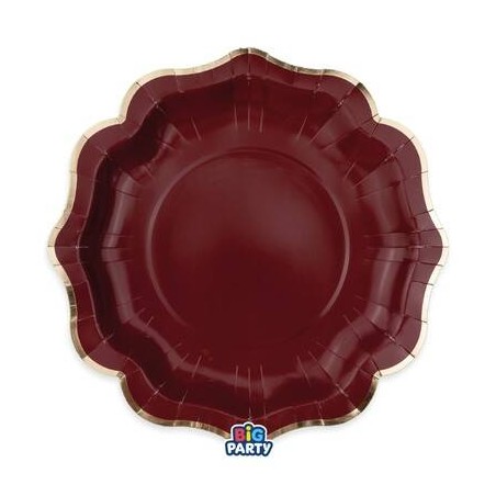 PIATTI MAXI ø30cm HARMONY BORDEAUX GOLD 6pz