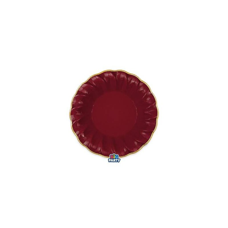PIATTI FONDI ø24cm HARMONY BORDEAUX GOLD 6pz