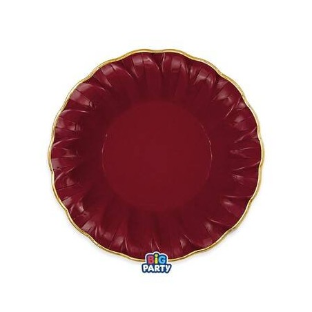 PIATTI FONDI ø24cm HARMONY BORDEAUX GOLD 6pz