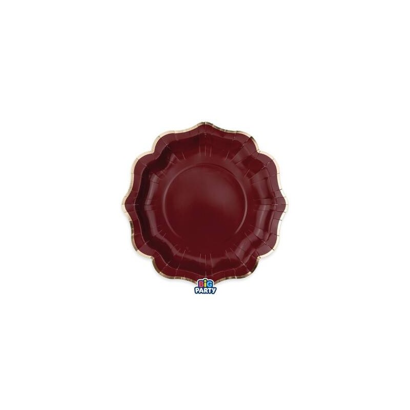 PIATTI PIANI ø25cm HARMONY BORDEAUX GOLD 6pz