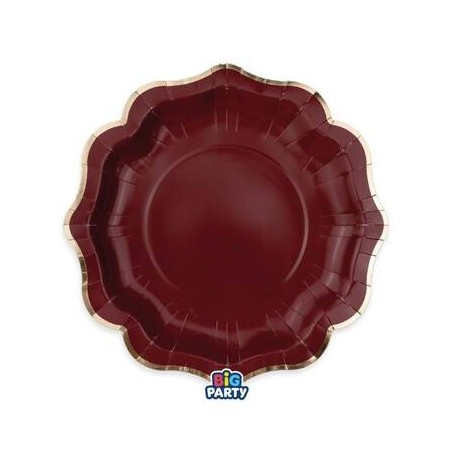 PIATTI PIANI ø25cm HARMONY BORDEAUX GOLD 6pz