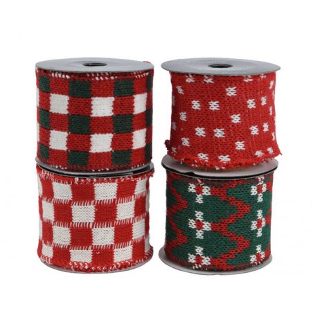 NASTRO RIBBON POLIESTERE 6x20mt 4COLORI ASS.TI