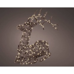 RENNA IN VIMINI C/LED BIANCO CALDO INT/EST 21x52x62cm