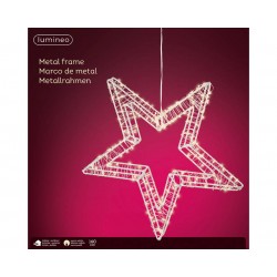 STELLA IN METALLO C/LED BIANCO CALDO ø38cm INT/EST