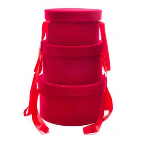 CAPPELLIERA IN VELLUTO 22x12,5cm  ROSSO misura media 1pz