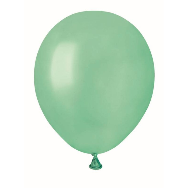 PALLONCINI COLOR 5 12cm ACQUA MARINA METAL 100pz
