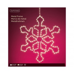 FIOCCO DI NEVE IN METALLO C/LED BIANCO CALDO ø38cm INT/EST