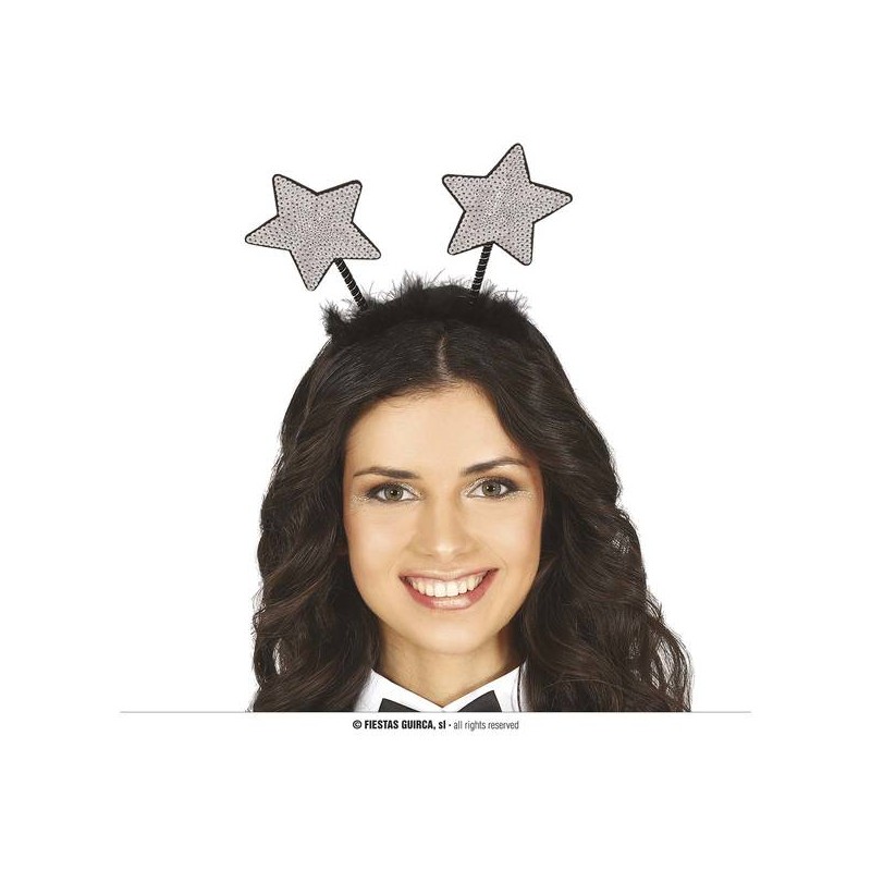 CERCHIETTO STELLE PAILLETTES ARGENTO