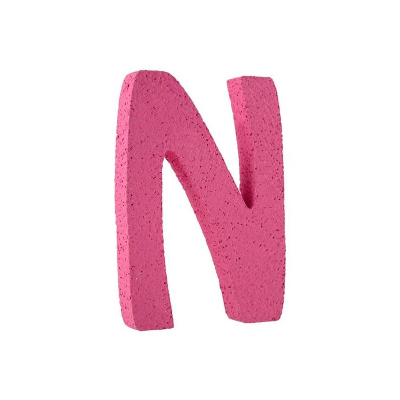 LETTERA POLISTIROLO PASTELLO mm120x90 N FUCSIA