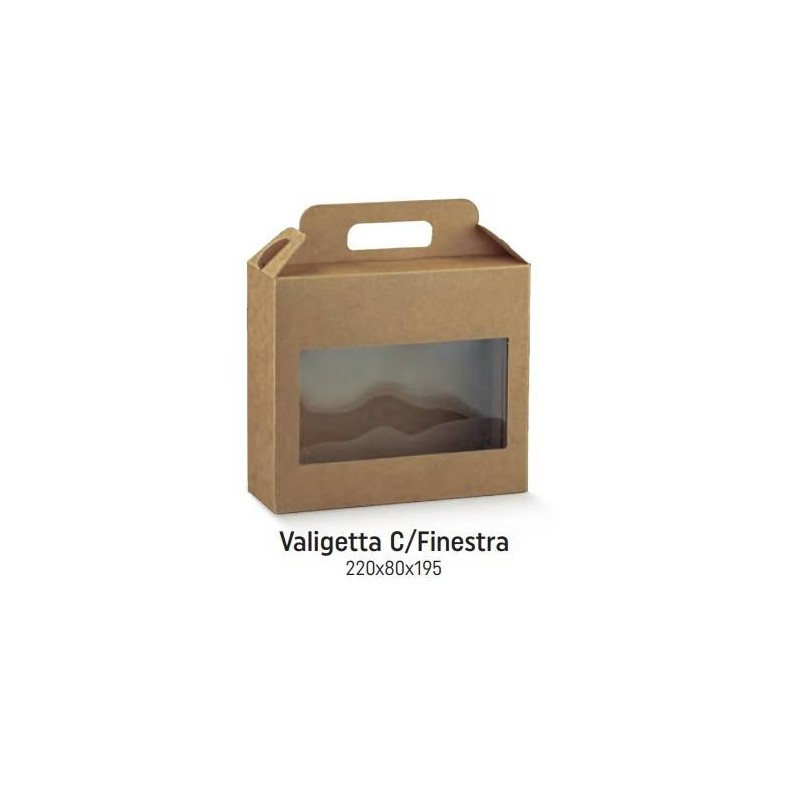 VALIGETTA C/FINESTRA 22x8x19,5cm AVANA LISCIA