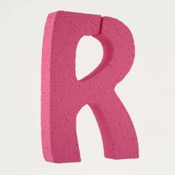 LETTERA POLISTIROLO PASTELLO mm120x90 R FUCSIA