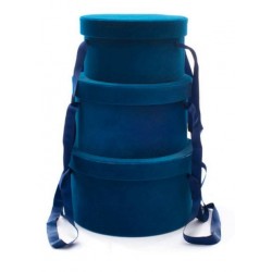 CAPPELLIERA IN VELLUTO 22x12,5cm BLU misura media 1pz