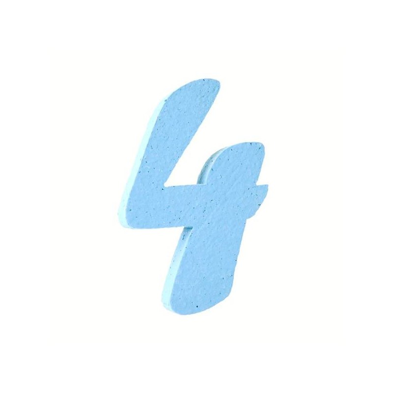 NUMERO POLISTIROLO PASTELLO mm120x90 4 CELESTE