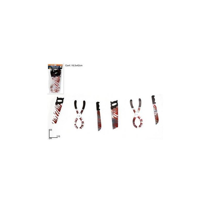 FESTONE HALLOWEEN COLTELLI SANGUINANTI 115cm