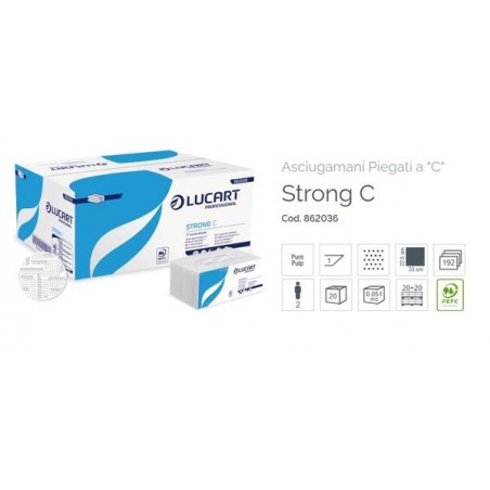 ASCIUGAMANI A C STRONG LUCART PROFESSIONAL 192pz (CT 20x192)