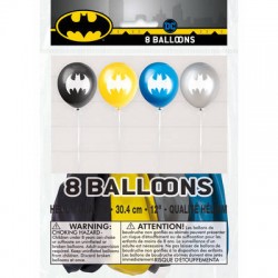 PALLONCINI LATTICE LARGE 12 30cm BATMAN COLORI ASS.TI 8pz
