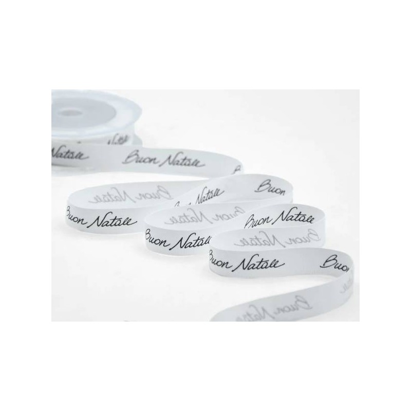 NASTRO POLICOTONE STAMPA SERIGRAFICA mm15x10mt BUON NATALE COL.33