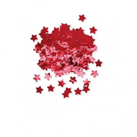 CORIANDOLI IN FOIL STELLE ø2cm 50gr ROSSO METAL