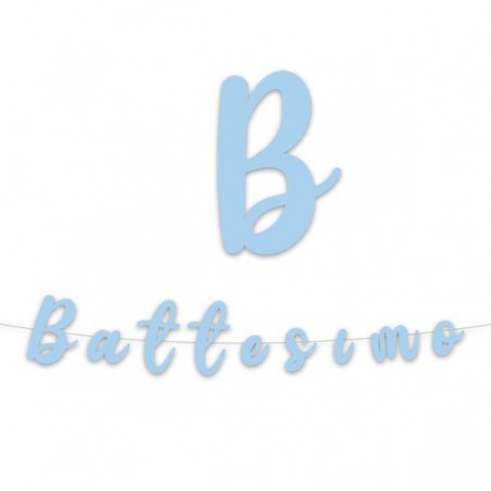 FESTONE ITALIC BATTESIMO CELESTE cm15x3mt
