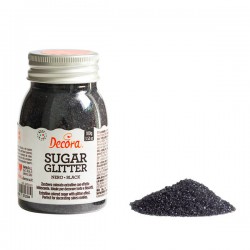 ZUCCHERO GLITTERATO NERO 100gr DECORA