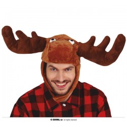 CAPPELLO MORBIDO CON CORNA DI CERVO