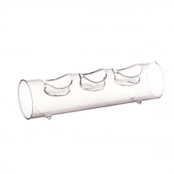 PORTA TEALIGHT 3 FUOCHI VETRO H.65 DMAX240