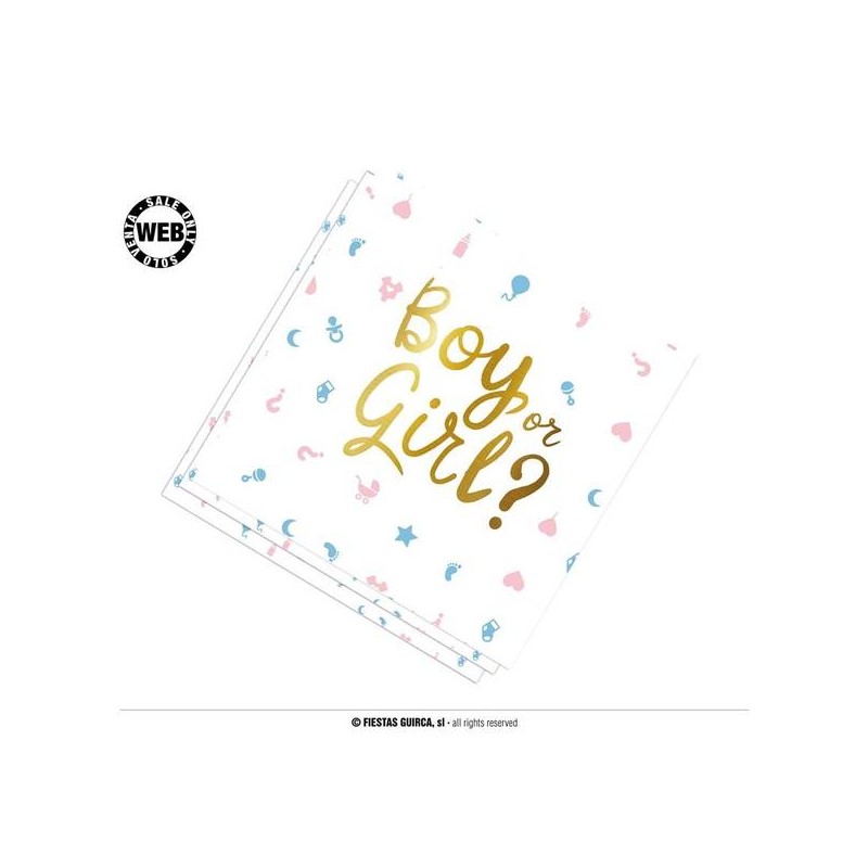 TOVAGLIOLI CARTA BOY OR GIRL STAMPA HOT GOLD 12pz