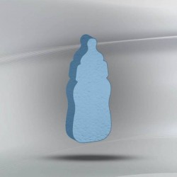 SAGOMA POLISTIROLO PASTELLO BIBERON 3cm CELESTE