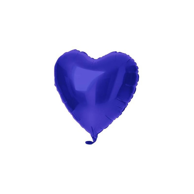 PALLONE MYLAR CUORE 18 45cm BLU MAT