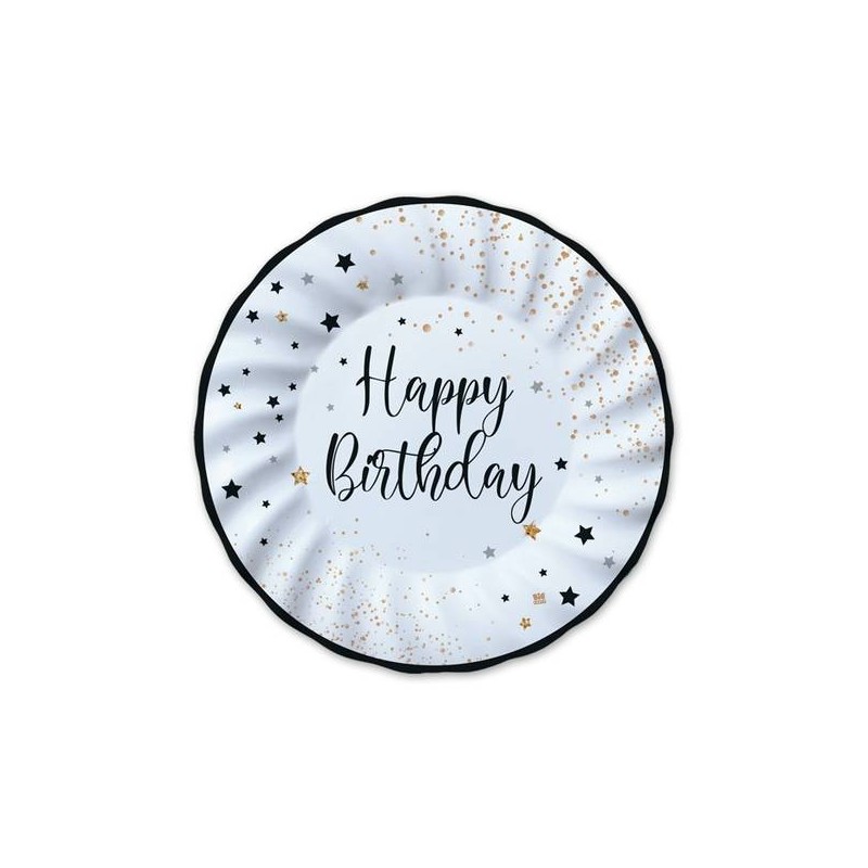 PIATTI HAPPY BIRTHDAY STELLE 20cm 8pz