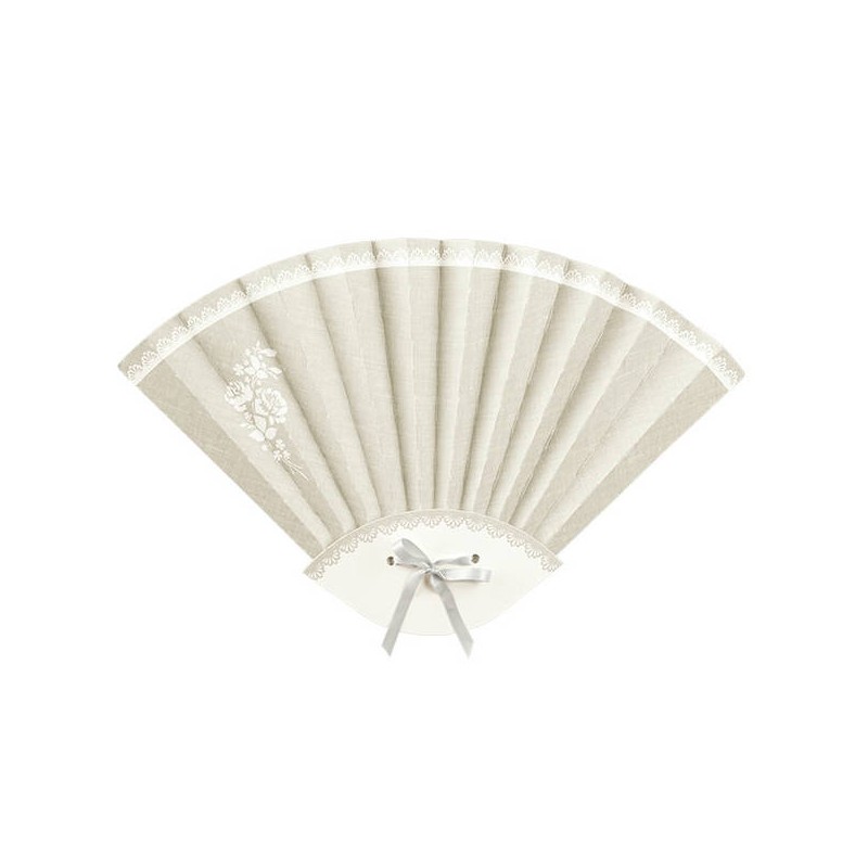 VENTAGLIO PIEGHEVOLE 33x21cm ROSE TORTORA 10pz